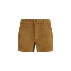 7FOR Beige Camel Hair  Bermuda Women's Shorts